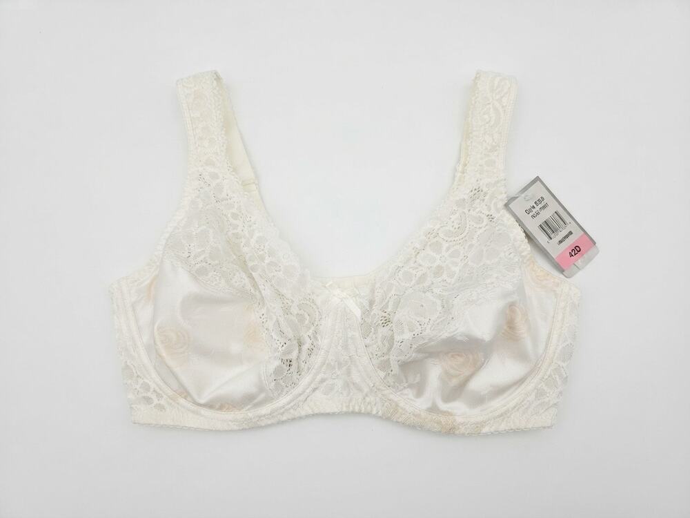 Vintage Deadstock With Tags Playtex 42D 4309 Rose Print Lace Underwire Bra